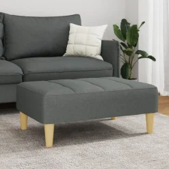 vidaXL fodskammel 77x55x31 cm stof mørkegrå