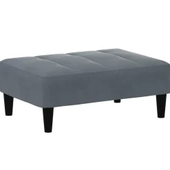 vidaXL fodskammel 77x55x31 cm velour mørkegrå