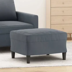 vidaXL fodskammel 60x50x41 cm velour mørkegrå