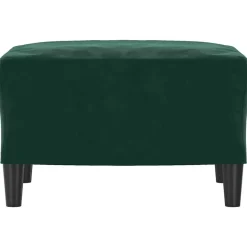 vidaXL fodskammel 60x50x41 cm velour mørkegrøn