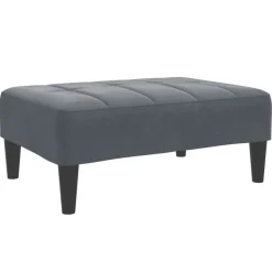 vidaXL fodskammel 77x55x31 cm velour mørkegrå