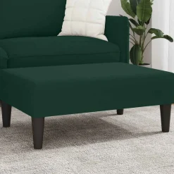 vidaXL fodskammel 77x55x31 cm velour mørkegrøn