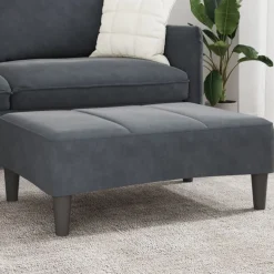vidaXL fodskammel 77x55x31 cm velour mørkegrå