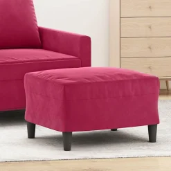 vidaXL fodskammel 60x50x41 cm velour vinrød