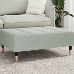 vidaXL fodskammel 77x55x31 cm velour lysegrå