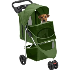 vidaXL foldbar hundeklapvogn 80x46x98 cm oxfordstof grøn
