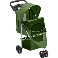 vidaXL foldbar hundeklapvogn 80x46x98 cm oxfordstof grøn