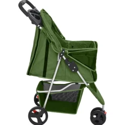 vidaXL foldbar hundeklapvogn 80x46x98 cm oxfordstof grøn