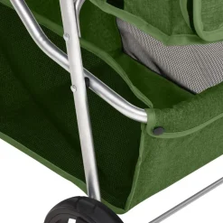 vidaXL foldbar hundeklapvogn 80x46x98 cm oxfordstof grøn