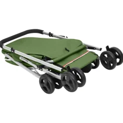 vidaXL foldbar hundeklapvogn 100x49x96 cm linned grøn