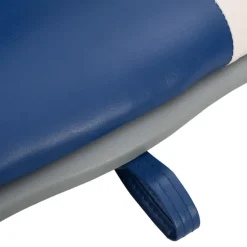 vidaXL foldbart bådsæde 2 dele med pude blå og hvid