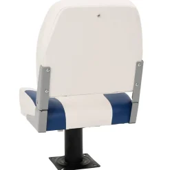 vidaXL foldbart bådsæde 1 sæt blå og hvid 41x36x48 cm