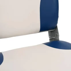vidaXL foldbart bådsæde 1 sæt med blå-hvid pude