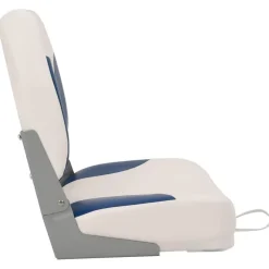 vidaXL foldbart bådsæde 1 sæt med blå-hvid pude