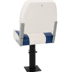 vidaXL foldbart bådsæde 1 sæt blå og hvid 41x36x48 cm