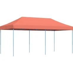 vidaXL foldbart pop up-festtelt 580x292x315 cm terracotta