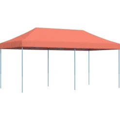 vidaXL foldbart pop up-festtelt 580x292x315 cm terracotta