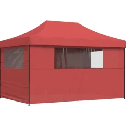 vidaXL foldbart pop up-festtelt med 4 sidevægge bordeaux