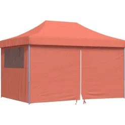 vidaXL foldbart pop-up festtelt med 4 sidevægge terracotta