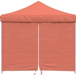 vidaXL foldbart pop-up festtelt med 4 sidevægge terracotta