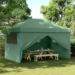 vidaXL foldbart pop-up festtelt med 4 sidevægge grøn