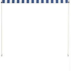 vidaXL foldemarkise 150x150 cm blå og hvid