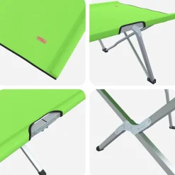 vidaXL Foldende Camping Seng Grøn 194 x 62,5 x 42,5 cm Oxford og Stål