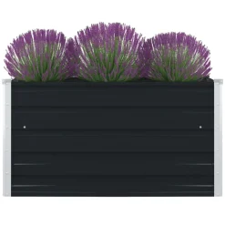 vidaXL forhøjet blomsterbed 100 x 100 x 45 cm galvaniseret stål grå