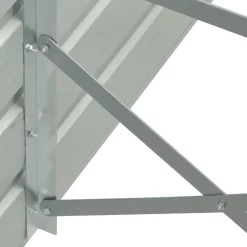 vidaXL forhøjet plantekasse 129x129x77 cm galvaniseret stål grøn