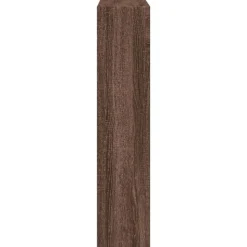 vidaXL forsats til pejs 81x18x82 cm konstrueret træ brun egetræ
