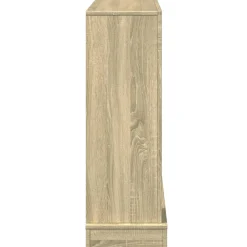 vidaXL forsats til pejs 100x30x87,5 cm konstrueret træ sonoma-eg