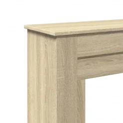 vidaXL forsats til pejs 90x30x90 cm konstrueret træ sonoma-eg