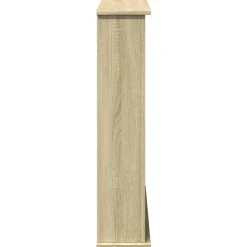 vidaXL forsats til pejs 75x20x87,5 cm konstrueret træ sonoma-eg