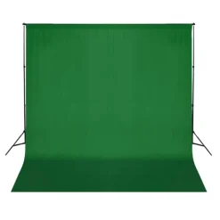 vidaXL fotobaggrund uden stativ 300x300 cm bomuld chroma key grøn