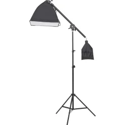 vidaXL fotostudiesæt med fotolampesæt + fotobaggrund og reflektor