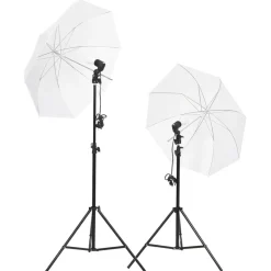 vidaXL fotostudiesæt med fotolampesæt + fotobaggrund og reflektor