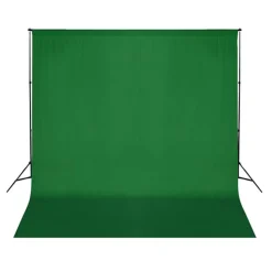 vidaXL fotostudiesæt med lampesæt + baggrund og reflektor