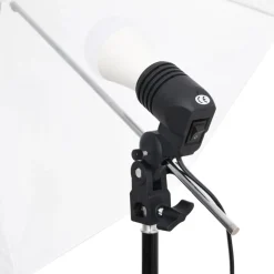 vidaXL fotostudiesæt med lampesæt + baggrund og reflektor