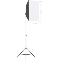 vidaXL fotostudiesæt med softbox-lamper og baggrund