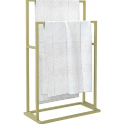 vidaXL fritstående håndklædeholder 48x24x78,5 cm jern guldfarvet