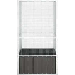 vidaXL fuglebur 111x107x211,5 cm galvaniseret stål antracitgrå