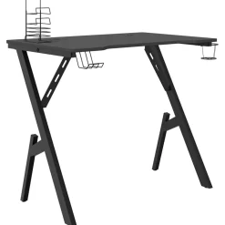 vidaXL gamerbord 90x60x75 cm Y-formede ben sort