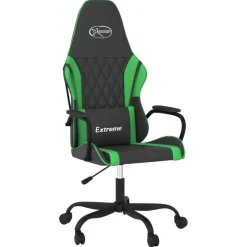 vidaXL gamingstol kunstlæder sort og grøn