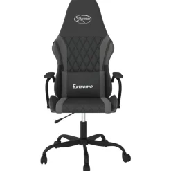 vidaXL gamingstol m. massagefunktion kunstlæder sort og grå