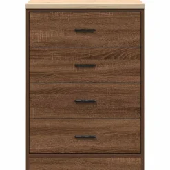 vidaXL Garageopbevaringsskab brun eg 60x51x85 cm massivt træ fyrretræ