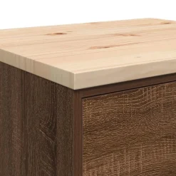 vidaXL Garageopbevaringsskab brun eg 60x51x85 cm massivt træ fyrretræ