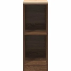 vidaXL Garageopbevaringsskab brun eg 30x51x85 cm massivt træ fyrretræ