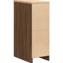 vidaXL Garageopbevaringsskab brun eg 30x51x85 cm massivt træ fyrretræ