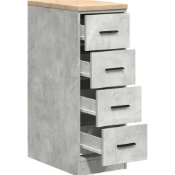 vidaXL Garageopbevaringsskab Beton Grå 30x51x85cm Massivt træ Fyrretræ