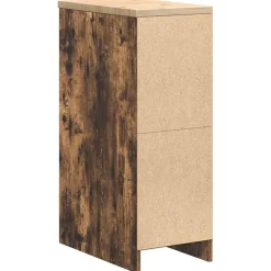 vidaXL Garageopbevaringsskab røget eg 30x51x85 cm massivt træ fyrretræ